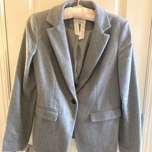 Ann Taylor Loft Outlet gray wool blazer. Size 2 petite.